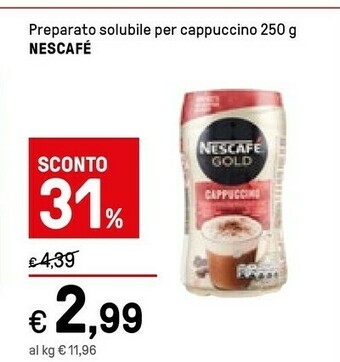 Iper La Grande Nescafé Preparato Solubile Per Cappuccino offerta