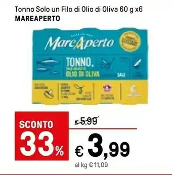 Iper La Grande Mare Aperto - Tonno All'Olio D'Oliva offerta