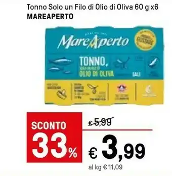 Iper La Grande Mareaperto Tonno Solo Un Filo Di Olio Di Oliva offerta