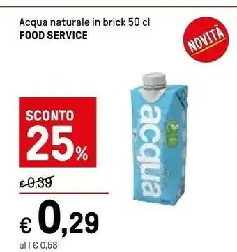 Iper La Grande Food Sevice Acqua Naturale In Brick offerta