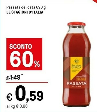 Iper La Grande Le stagioni d'italia Passata Delicata offerta