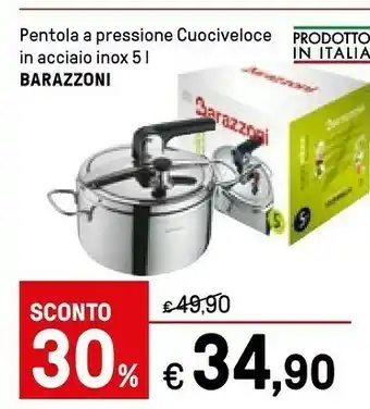 Barazzoni Pentola A Pressione Cuociveloce In Acciaio Inox