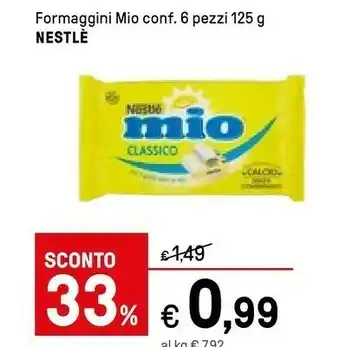 Iper La Grande Nestlè Formaggino Mio 125 G(ml) offerta