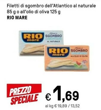 Iper La Grande Rio Mare Filetti Di Sgombro Dell'atlantico Al Naturale offerta
