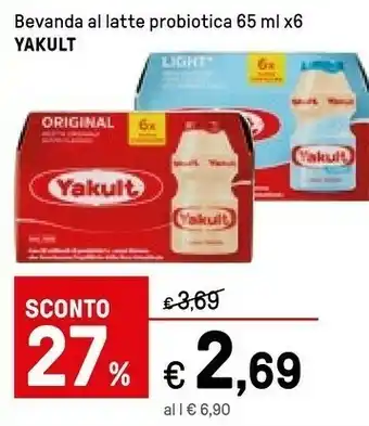 Iper La Grande Yakult Bevanda Al Latte Probiotica offerta