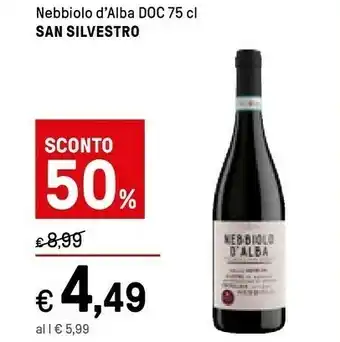 Iper La Grande San Silvestro Nebbiolo D'alba 750 Ml offerta