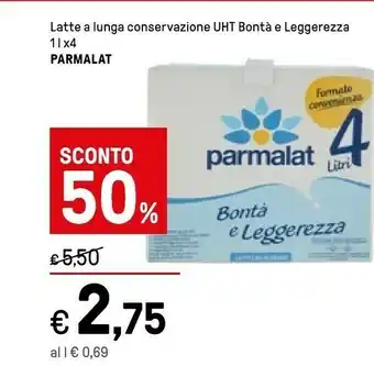 Iper La Grande Parmalat Latte Latte A Lunga Conservazione UHT Bontà E Leggerezza offerta