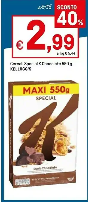 Iper La Grande Kelloggs Cereali Special K Chocolate Fondente offerta