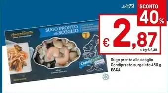 Iper La Grande Esca Sugo Pronto Allo Scoglio Condipresto Surgelato offerta