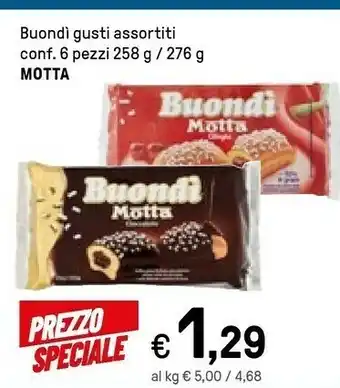 Iper La Grande Motta Motta - Buondì Cioccolato 276 g(ml) offerta