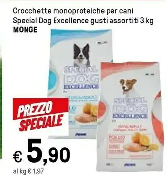 Iper La Grande Monge Crocchette Monoproteiche Per Cani Special Dog offerta