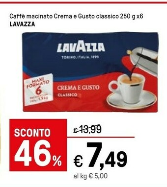 Iper La Grande Lavazza Caffe Macinato Crema E Gusto Classico offerta