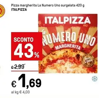 Iper La Grande Italpizza Pizza Margherita La Numero Uno Surgelata offerta