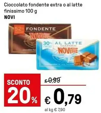 Iper La Grande Novi Cioccolato Fondente Extra 100 G(ml) offerta