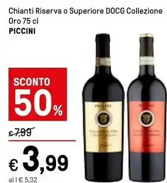 Iper La Grande Piccini - Collezione Oro Chianti Riserva 750 G(ml) offerta