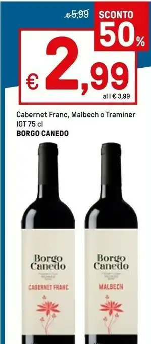 Iper La Grande Borgo Canedo Cabernet Franc offerta