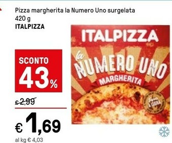 Italpizza Pizza Margherita La Numero Uno Surgelata