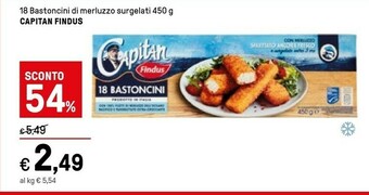 Iper La Grande Findus 18 Bastoncini Di Merluzzo Surgelati offerta