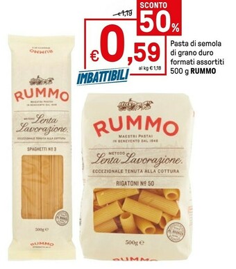 Iper La Grande Rummo Metodo Lenta Lavorazione Tubetti Zita N. 31 500 G(ml) offerta