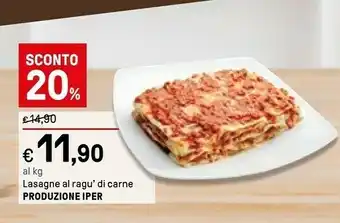 Iper La Grande Iper Lasagne Al Ragu Di Carne offerta
