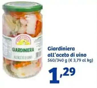 Giardiniera all'aceto di vino 560/340 g