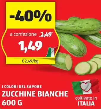 ALDI I COLORI DEL SAPORE ZUCCHINE BIANCHE 600 g offerta