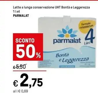 Iper La Grande Parmalat Latte Parzialmente Scremato A Lunga Conservazione Bontà E Linea 500 G(ml) offerta