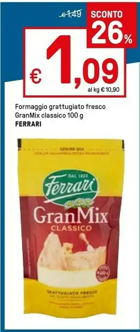 Iper La Grande Ferrari Formaggio Grattugiato Fresco Granmix Classico offerta