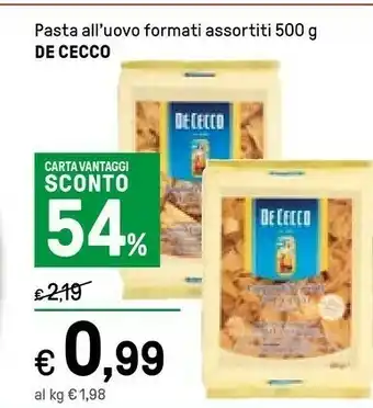 Iper La Grande De Cecco Pasta All'uovo offerta