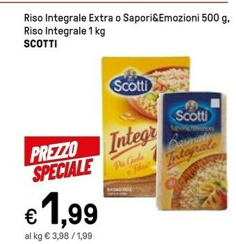 Iper La Grande Riso Scotti - Riso Basmati Integrale Sapori E Emozioni 500 G(ml) offerta