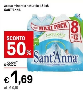 Iper La Grande Sant'anna Acqua Minerale Naturale offerta