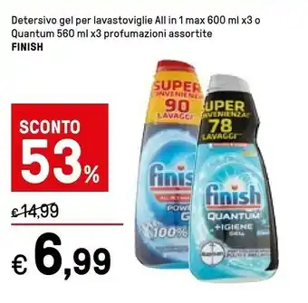 Iper La Grande Finish Detersivo Gel Per Lavastoviglie All In 1 offerta