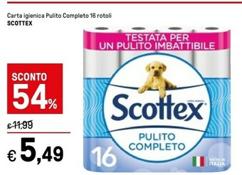 Iper La Grande Scottex Carta Igienica Pulito Completo offerta