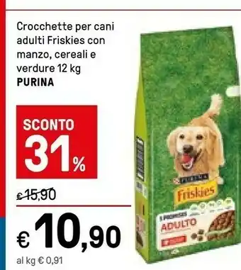Iper La Grande Purina Friskes Crocchette Per Cani Adulti offerta