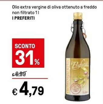 Iper La Grande I preferiti Olio Extra Vergine Di Oliva Ottenuto A Freddo Non Filtrato offerta