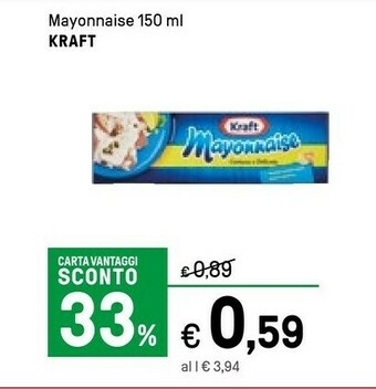 Iper La Grande Kraft Mayonnaise 150 G(ml) offerta