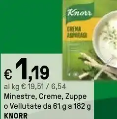 Iper La Grande Knorr Minestre Creme Zuppe offerta
