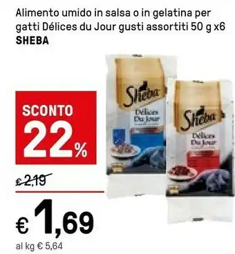 Iper La Grande Sheba Alimento Umido In Salsa O In Gelatina Per Gatti Délices Du Jour offerta
