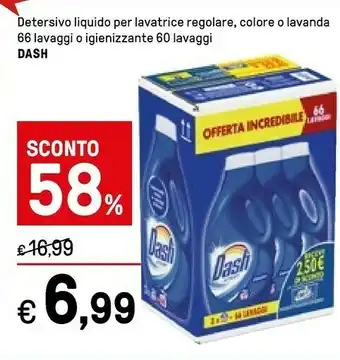 Iper La Grande Dash Detersivo Liquido Per Lavatrice Regolare offerta