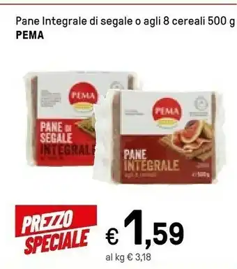 Iper La Grande Pema Pane Di Segale Integrale Al 100% 500 G(ml) offerta