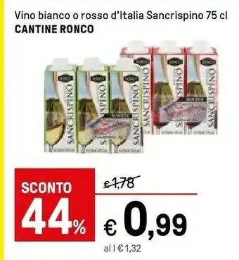 Iper La Grande Ronco - Vino Bianco d'Italia 750 g(ml) offerta
