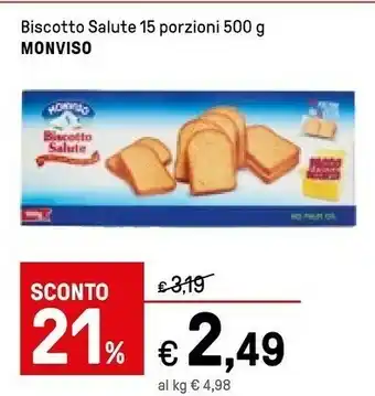 Iper La Grande Monviso Moviso Biscotto Salute offerta