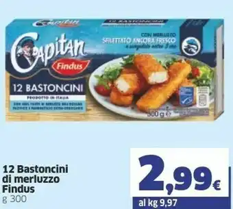 Sigma Findus 12 Bastoncini Con 100% Filetti Di Merluzzo 300 G(ml) offerta