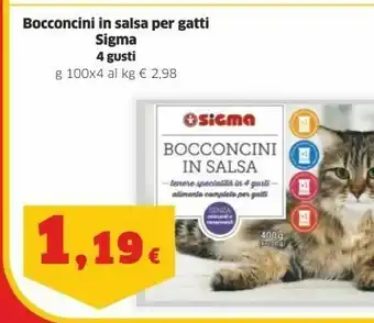Sigma Sigma Bocconcini In Salsa Per Gatti 4 Gusti offerta