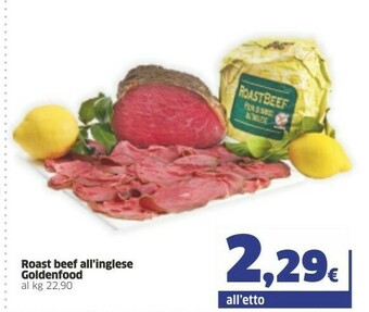 Sigma Goldenfood Roast Beef All'Inglese offerta