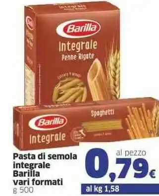 Sigma Barilla Integrale Penne Rigate 500 G(ml) offerta