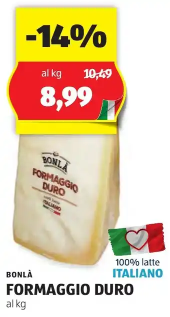 ALDI BONLA FORMAGGIO DURO offerta