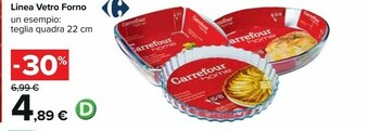 Carrefour Carrefour Teglia Quadra Linea Vetro Forno offerta