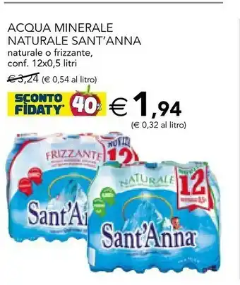 Esselunga Sant'anna Acqua Sant'Anna offerta