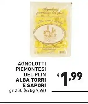 Alba torri e sapori Agnolotti Al Brasato Di Carne 250 G(ml)
